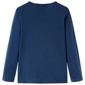 Kinder-Langarmshirt Marineblau 140