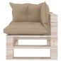 Garten-Ecksofa aus Paletten mit Kissen Kiefernholz Garten-Ecksofa aus Paletten mit Kissen Kiefernholz