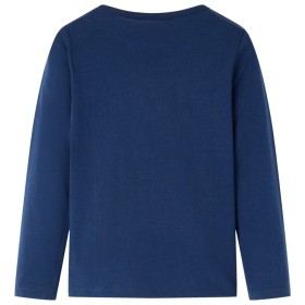 Kinder-Langarmshirt Marineblau 92