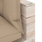 Garten-Ecksofa aus Paletten mit Kissen Kiefernholz Garten-Ecksofa aus Paletten mit Kissen Kiefernholz