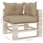 Garten-Ecksofa aus Paletten mit Kissen Kiefernholz Garten-Ecksofa aus Paletten mit Kissen Kiefernholz