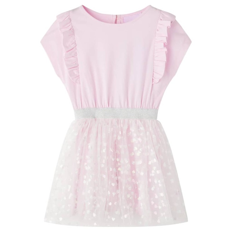 Kinderkleid mit Rüschen Hellrosa 92 Kinderkleid mit Rüschen Hellrosa 92