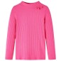 Kinder-Langarmshirt Rippstrick Knallrosa 140 Kinder-Langarmshirt Rippstrick Knallrosa 140
