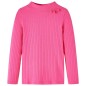 Kinder-Langarmshirt Rippstrick Knallrosa 116 Kinder-Langarmshirt Rippstrick Knallrosa 116
