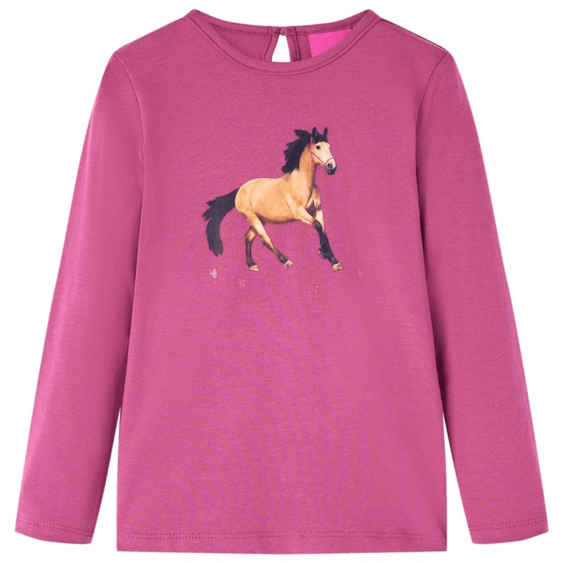Kinder-Langarmshirt Himbeerrot 116 Kinder-Langarmshirt Himbeerrot 116