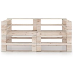 Garten-Palettensofa 2-Sitzer Kiefernholz