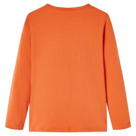 Kinder-Langarmshirt Dunkelorange 104