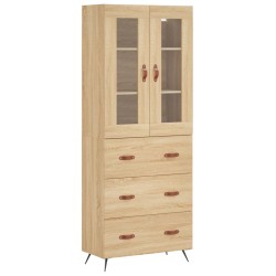 Highboard Sonoma-Eiche 69,5x34x180 cm Holzwerkstoff