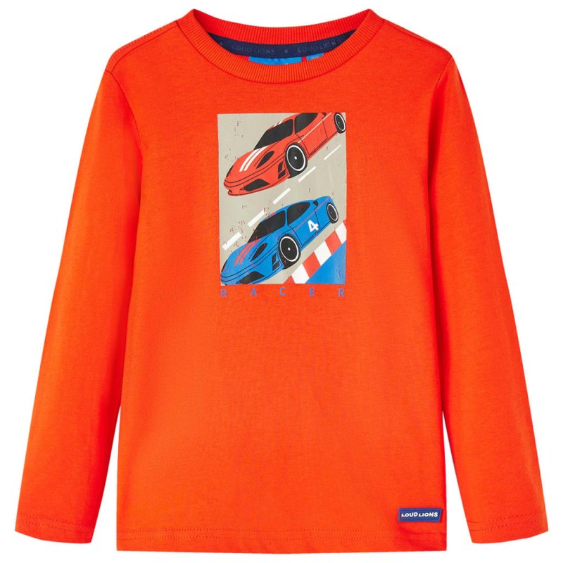 Kinder-Langarmshirt Hellorange 104 Kinder-Langarmshirt Hellorange 104