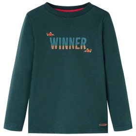 Kinder-Langarmshirt Dunkelgrün 104