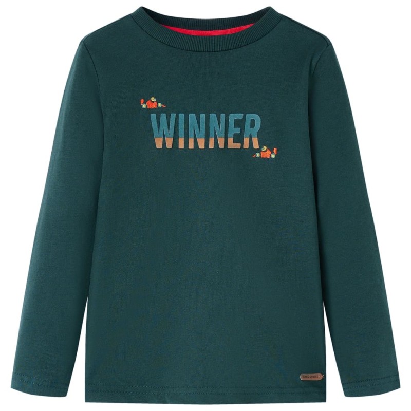 Kinder-Langarmshirt Dunkelgrün 104 Kinder-Langarmshirt Dunkelgrün 104
