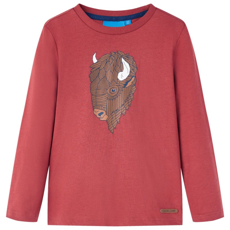 Kinder-Langarmshirt Dunkelrot 116 Kinder-Langarmshirt Dunkelrot 116