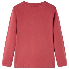 Kinder-Langarmshirt Dunkelrot 116