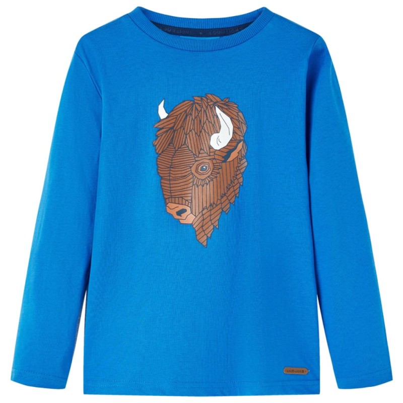 Kinder-Langarmshirt Kobaltblau 140 Kinder-Langarmshirt Kobaltblau 140