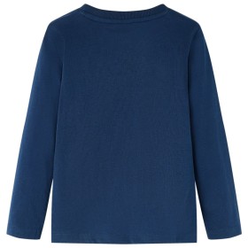 Kinder-Langarmshirt Marineblau 92