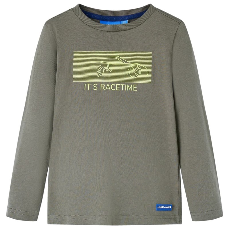 Kinder-Langarmshirt Khaki 128 Kinder-Langarmshirt Khaki 128