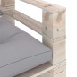 vidaXL Outdoor-Sofa Paletten mit Kissen in Grau Kiefernholz vidaXL Outdoor-Sofa Paletten mit Kissen in Grau Kiefernholz