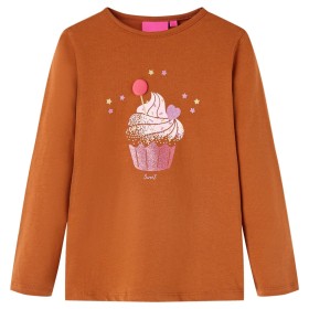 Kinder-Langarmshirt Cognac 140