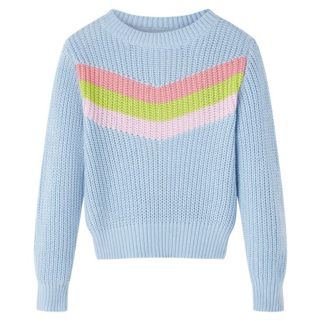 Kinderpullover Gestrickt Blau 140