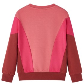 Kinder-Sweatshirt Farbblock Rosa und Henna 104