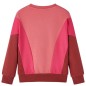 Kinder-Sweatshirt Farbblock Rosa und Henna 104 Kinder-Sweatshirt Farbblock Rosa und Henna 104