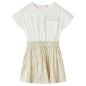 Kinderkleid mit Kurzen Ärmeln Ecru 92 Kinderkleid mit Kurzen Ärmeln Ecru 92