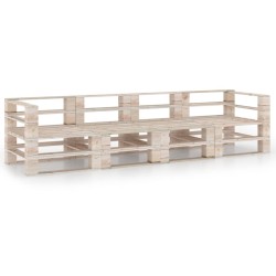 Garten-Palettensofa 4-Sitzer Kiefernholz