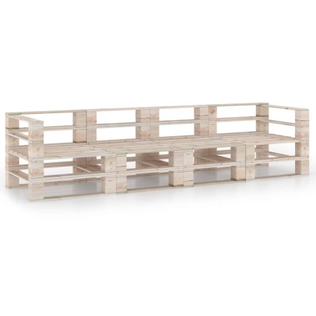 Garten-Palettensofa 4-Sitzer Kiefernholz