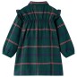 Kinderkleid mit Langen Ärmeln und Rüschen Dunkelgrün 140 Kinderkleid mit Langen Ärmeln und Rüschen Dunkelgrün 140