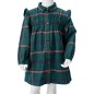 Kinderkleid mit Langen Ärmeln und Rüschen Dunkelgrün 140 Kinderkleid mit Langen Ärmeln und Rüschen Dunkelgrün 140