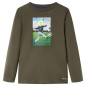 Kinder-Langarmshirt Khaki 92 Kinder-Langarmshirt Khaki 92
