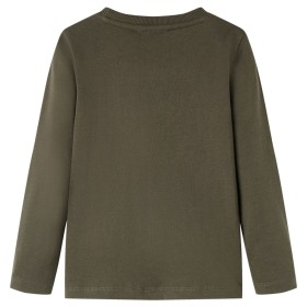 Kinder-Langarmshirt Khaki 92