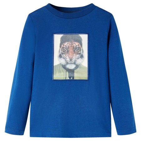 Kinder-Langarmshirt Dunkelblau 92