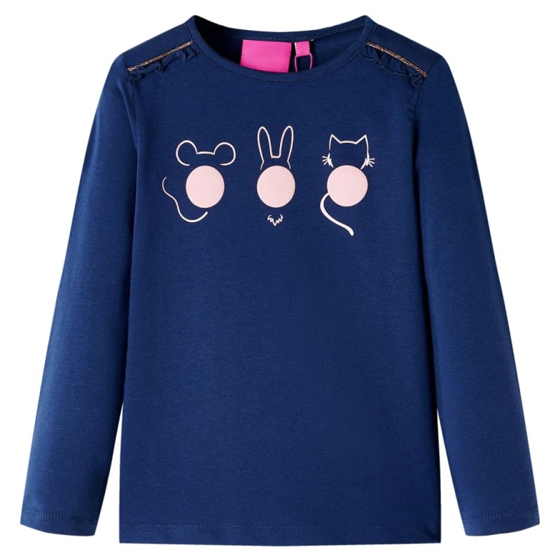Kinder-Langarmshirt Marineblau 92 Kinder-Langarmshirt Marineblau 92