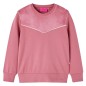 Kinder-Sweatshirt Samt-Patchwork Himbeerrosa 128 Kinder-Sweatshirt Samt-Patchwork Himbeerrosa 128