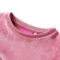 Kinder-Sweatshirt Samt-Patchwork Himbeerrosa 128 Kinder-Sweatshirt Samt-Patchwork Himbeerrosa 128