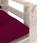 Outdoor-Sofa Paletten mit Kissen in Weinrot Kiefernholz Outdoor-Sofa Paletten mit Kissen in Weinrot Kiefernholz