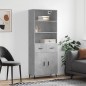 vidaXL Highboard Betongrau 69,5x34x180 cm Holzwerkstoff vidaXL Highboard Betongrau 69,5x34x180 cm Holzwerkstoff