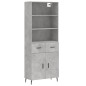 vidaXL Highboard Betongrau 69,5x34x180 cm Holzwerkstoff vidaXL Highboard Betongrau 69,5x34x180 cm Holzwerkstoff