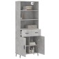 vidaXL Highboard Betongrau 69,5x34x180 cm Holzwerkstoff vidaXL Highboard Betongrau 69,5x34x180 cm Holzwerkstoff