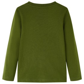 Kinder-Langarmshirt Dunkles Khaki 140
