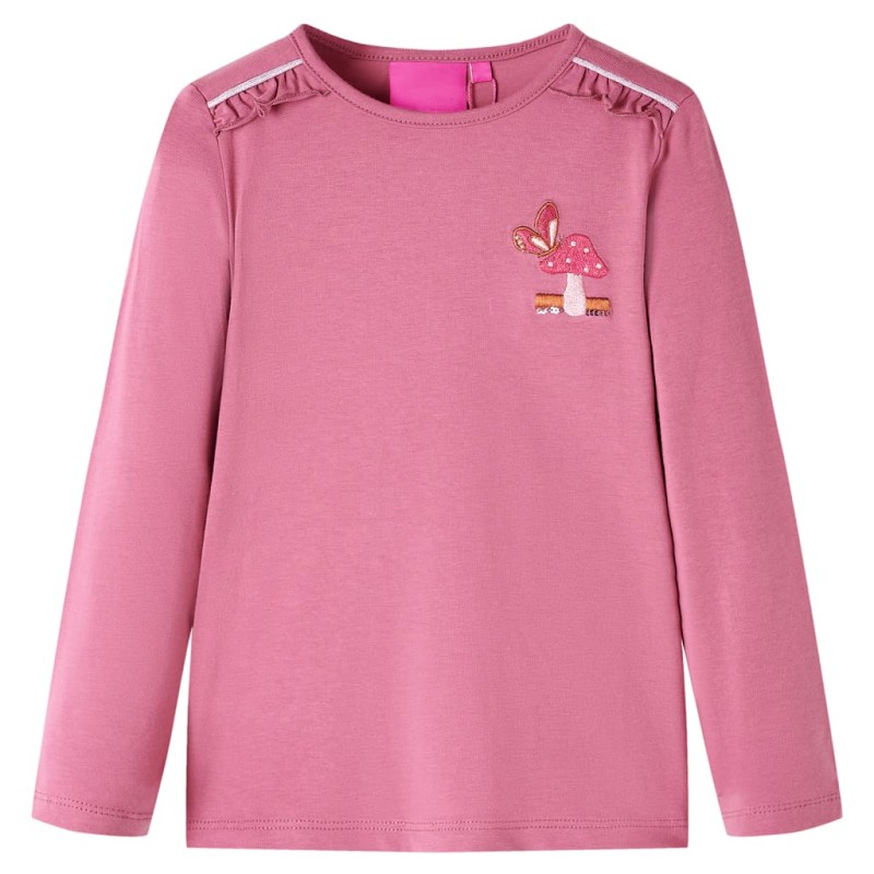 Kinder-Langarmshirt Himbeerrosa 116 Kinder-Langarmshirt Himbeerrosa 116