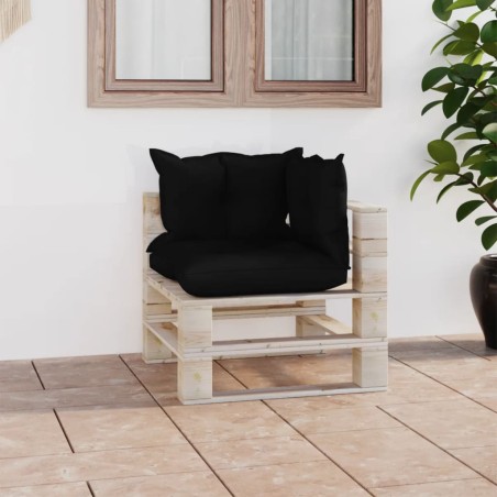 Garten-Ecksofa aus Paletten mit Kissen Kiefernholz