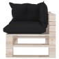 Garten-Ecksofa aus Paletten mit Kissen Kiefernholz Garten-Ecksofa aus Paletten mit Kissen Kiefernholz