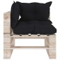 Garten-Ecksofa aus Paletten mit Kissen Kiefernholz Garten-Ecksofa aus Paletten mit Kissen Kiefernholz