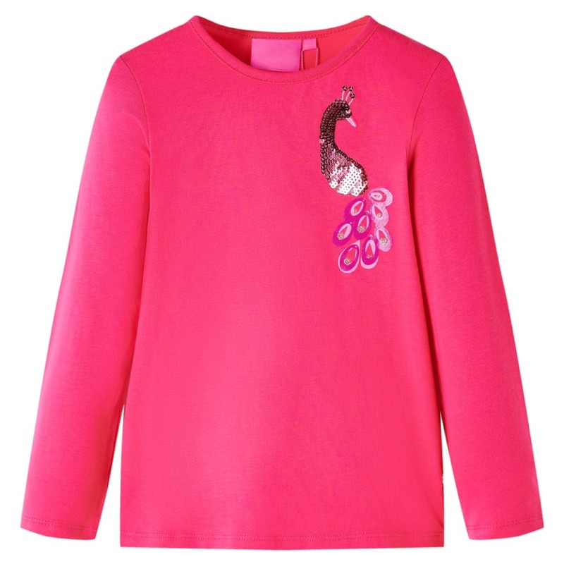 Kinder-Langarmshirt Knallrosa 128 Kinder-Langarmshirt Knallrosa 128