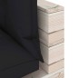 Garten-Ecksofa aus Paletten mit Kissen Kiefernholz Garten-Ecksofa aus Paletten mit Kissen Kiefernholz