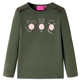 Kinder-Langarmshirt Khaki 104