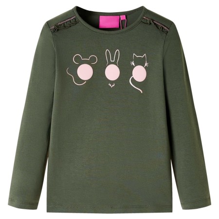 Kinder-Langarmshirt Khaki 104