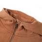 Kinder-Kapuzenpullover mit Halbem Reißverschluss Anthrazit Cognac 92 Kinder-Kapuzenpullover mit Halbem Reißverschluss Anthrazit Cognac 92